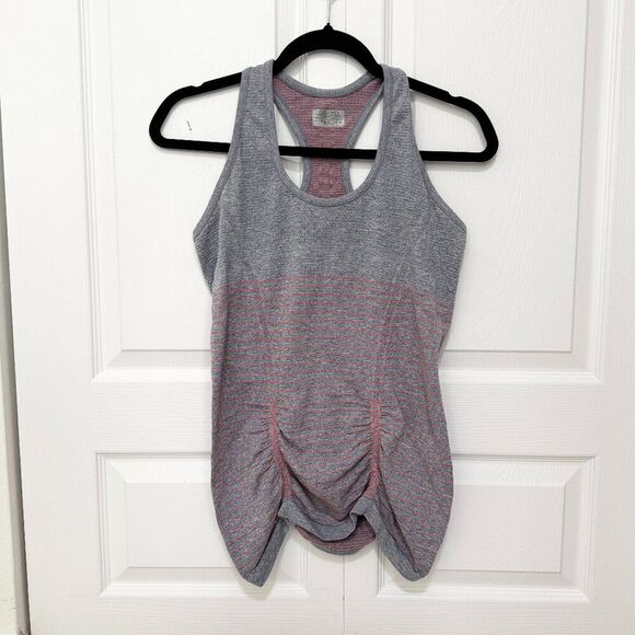 Women Athleta Fastest Track Racerback Running Tank Top in Grey/Purple Medium - Picture 2 of 8